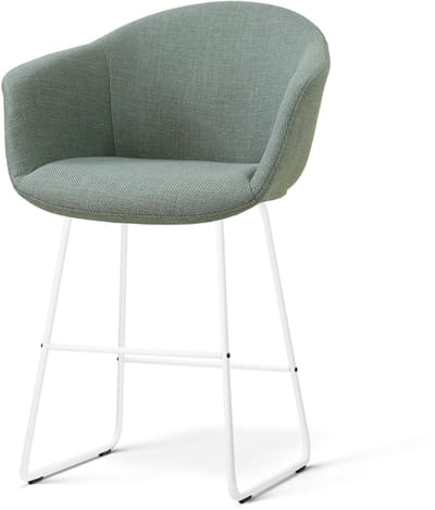 Nolon Nino-Otis barkruk saliegroen - wit onderstel - 65 cm