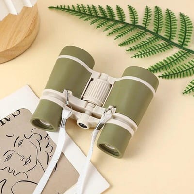 Jungle verrekijker vergrootglas draagbare kinderen vergroting speelgoed schokbestendig telescoop voor verjaardag wandelen cadeaus groen