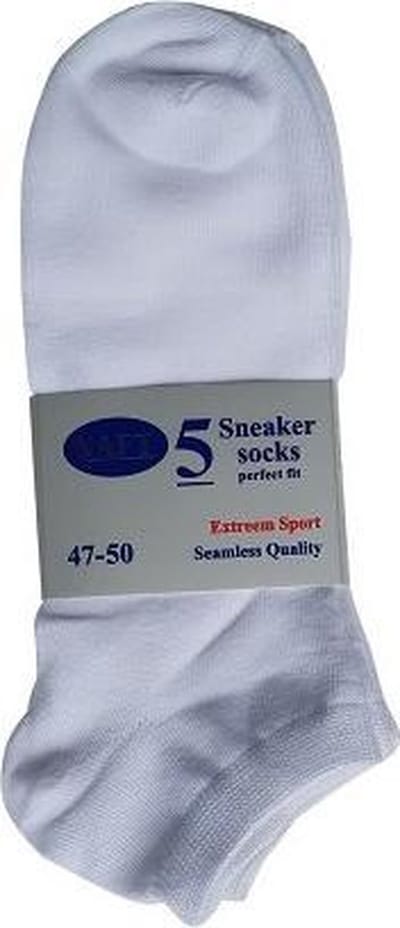 Naft Witte Sneaker Sokken 10 Paar Maat 47-50