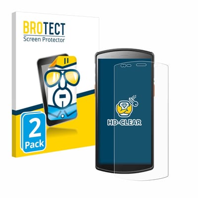 BROTECT - Screenprotector voor Urovo DT50S 5,7" - Folie Beschermfolie transparant 2 Stuks