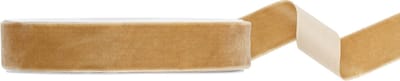 Fluwelen decolint goud, 25mm breed - rol 10 meter - velours lint - velvet lint
