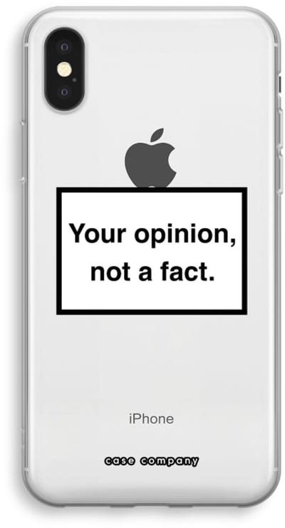 Case Company® - Hoesje geschikt voor iPhone XS hoesje - Your opinion - Soft Cover Telefoonhoesje - Bescherming aan alle Kanten en Schermrand