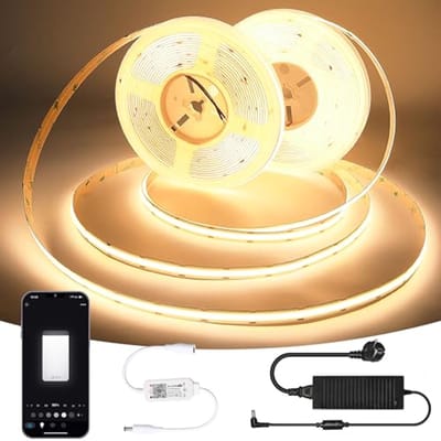 LED Strip 20m Warmwit 3000K - Slimme App-bediening, Synchronisatie met Muziek, Flexibel en Aanpasbaar voor Thuisdecoratie