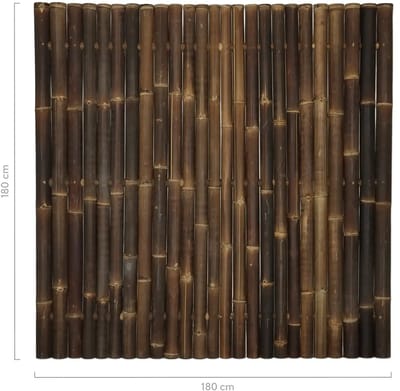 Masters of Bamboo® Bamboe Schutting Giant - 180 x 180 cm - Zwart - Tuinscherm / Bamboe scherm