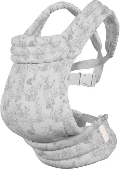 AeroMoov Ergonomische Full Buckle Draagzak - Babydrager - vanaf geboorte tot peuter (3,5-22 kg, 56-98 cm) - Bunny Grey