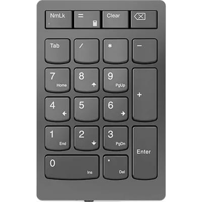 Lenovo Go Wireless Numeric Keypad - Toetsenpaneel draadloos - 2.4 GHz - toetsschakelaar: Scissor-Key - stormgrijs - detailhandel