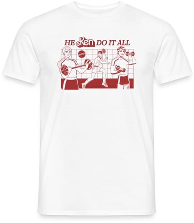 Barbie Design Spreuk He Ken Do It All T-Shirt Heren