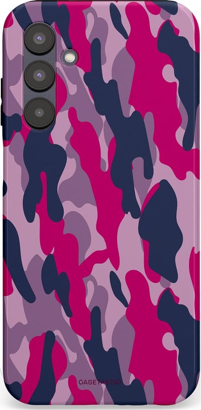 Casetastic hoesje geschikt voor Samsung Galaxy A25 - Dubbellaagse bescherming - Urban Pink Camo - Fashion Case - Lila Roze Donkergrijs Grijs