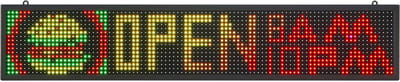Programmeerbaar Led-Scherm P10 Full Colour, Flexibel Digitaal Scroll-Paneel met Door De Gebruiker Gedefinieerde Tekst, Patronen En Gif'S En Bluetooth-Appbediening (990 X 190 X 55 Mm)