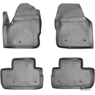 Tapis De Sol En Caoutchouc TPE - NORM Liners - Freelander 2 - Antidérapant - Résistant - Facile à nettoyer noir
