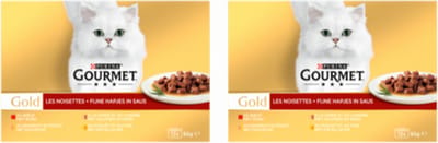 2x Gourmet Gold - Fijne Hapjes Multipack - Kattenvoer - 12x85g