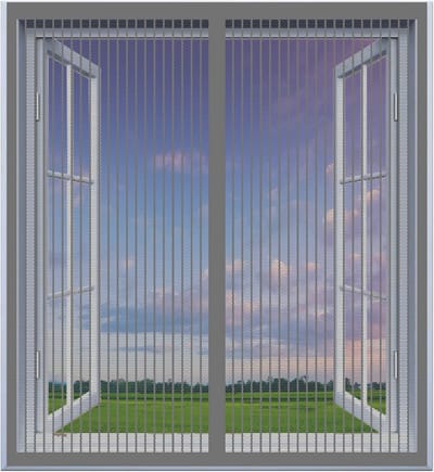 Magnetisch Raamscherm Hor Grijs 110x70 cm - Eenvoudige Montage Insectenhor