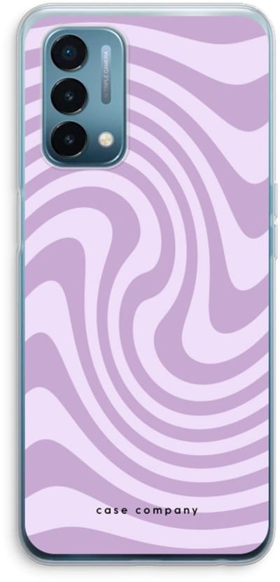 Case Company® - Hoesje geschikt voor OnePlus Nord N200 5G hoesje - Swirl Paars - Soft Cover Telefoonhoesje - Bescherming aan alle Kanten en Schermrand