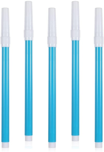 Dailygoods- Naaien Markers 5-delig Set - Wasbare Stoffen Markeringen - Uitwisbare Inkt - Hydrolytische Pen - Tijdelijke Markering - 16,5 cm lang - Stofmarkeerders