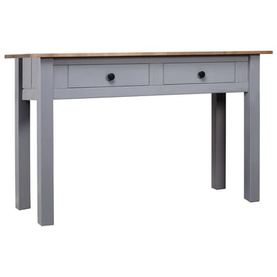 vidaXL - Wandtafel - Panama - Range - 110x40x72 - cm - massief - grenenhout - grijs