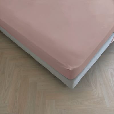 Kayori Puro Hoeslaken Katoen Perkal - 90x200cm - Matrasdikte 35 cm - Hotelkwaliteit - Oudroze