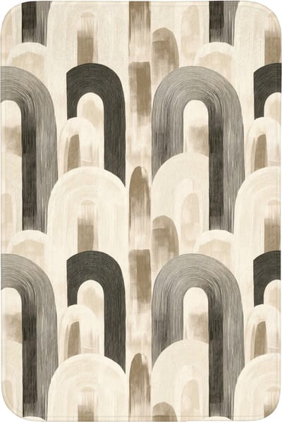 Badmat 60x90 cm - Antislip - Abstract - Patroon - Bogen - Badmatten voor badkamer - Badkamermat - Douchemat - Badkamer mat