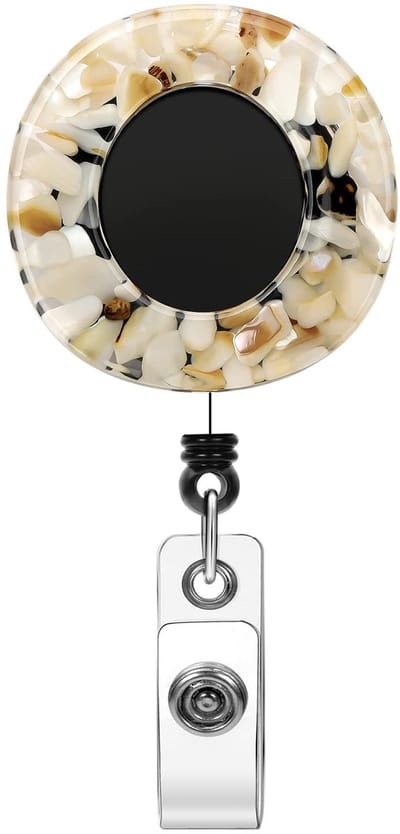 Dailygoody - Sleutelhanger uittrekbaar - ID-kaarthouder - 360 graden draaibaar - Intrekbare sleutelrol - Handig voor identificatie - Kleur O