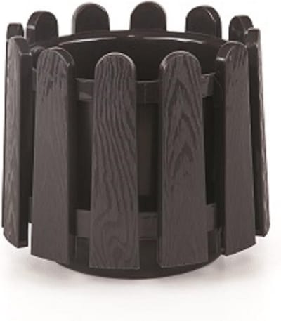 Zwarte ronde bloembak - waterdrainage - 2.6L smart - pot - bloempot - UV bestendig -Bloempot - Kruidenbak - Plantenbak