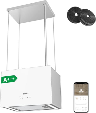 CIARRA CBCS4850 - 48cm Smart Kookeiland EilandAfzuigkap - Smart APP en WIFI bediening – Air Purifying - inclusief koolstoffilters – 700m3 – DC motor A+++