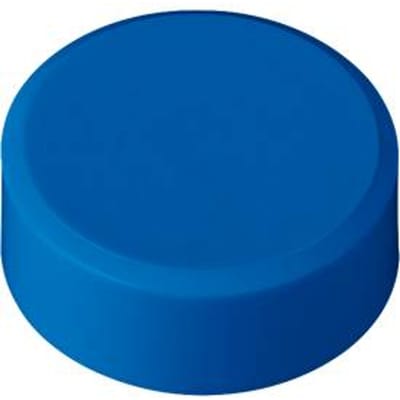 MAUL ronde magneten, kunststof & metaal, fijne structuur, kleefkracht 2 kg, ø 33 x 14 mm, blauw, 20 st.