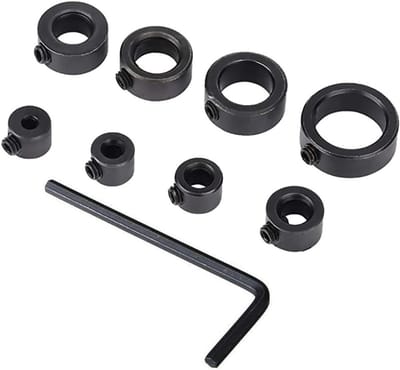 Set van 9-delige ringboor met diepte-instelling, boorbitjes, en limietringen voor precisieboren van 3-16 mm