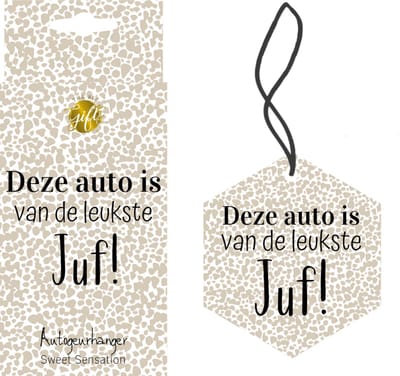 The Big Gifts Autogeurhanger - Juf - cadeau - bedankt - verjaardag - einde schooljaar - afscheid