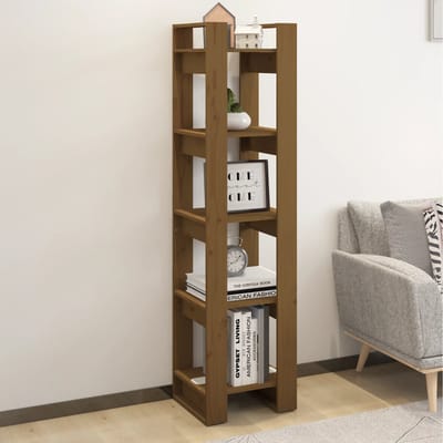 vidaXL - Boekenkast/kamerscherm - 41x35x160 - cm - grenenhout - honingbruin