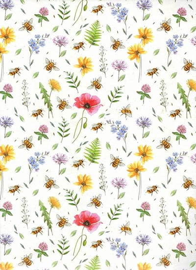 Cadeaupapier Vellen - Verpakking Papier - Feestelijke Geschenkverpakking - FSC Gecertificeerd Plasticvrij - 90 x 65 cm - Bloemen Ontwerp