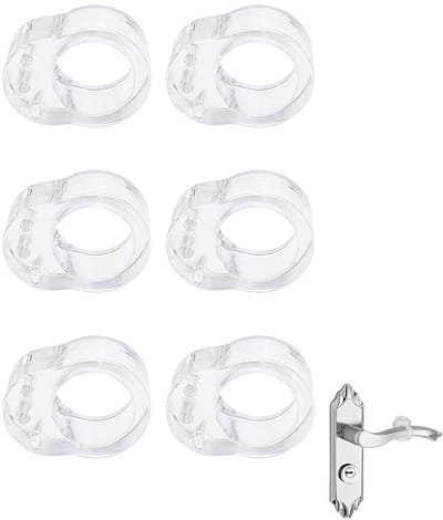 Dailygoods- Deurstopper Transparant - 6 Stuks - Elastisch Kunststof - Dempingsprestaties - Bescherming Muren/Meubels - Eenvoudige Installatie - Deurgreepbescherming
