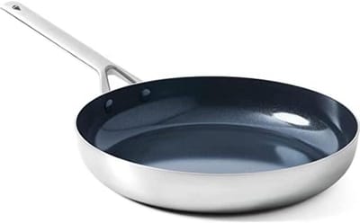 Koekenpan RVS - Koekenpan Nonstick - Dagelijks Koken - Diamant Versterkte Coating - 28 cm - Zilver