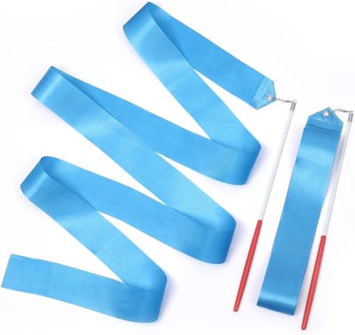 Set van 2 Lange Danslinten van 2m voor Kinderen - Spinning Gymnastiek Ribbons voor Creatieve Dans en Feestjes met Dansstok