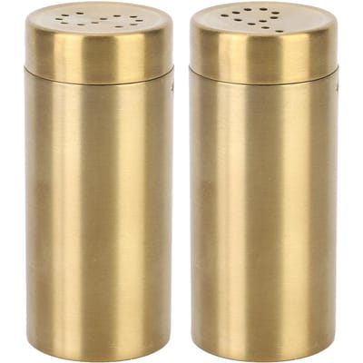Lot de 2 bocaux d'assaisonnement en acier inoxydable pour épices, condiments, sel et sucre