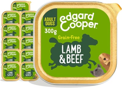 18x Edgard & Cooper Kuipje Honden Natvoer Hondenvoer Lam - Rund 300 gr