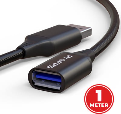 ProFPS USB A Verlengkabel - 1 Meter - USB 3.0 - 5Gbps - Male/Female