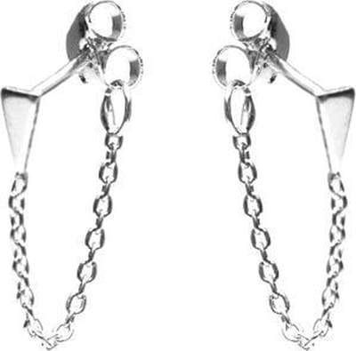 Karma 925 Sterling Zilveren Chain Mini Cone Oorknoppen  - Zilver