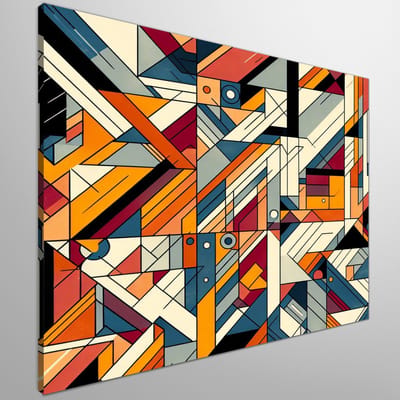 Line art picasso schilderij | Abstracte lijnen dansen als Picassos penseel op het doek | Kunst - 40x40 centimeter op Canvas | Foto op Canvas