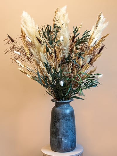 Droogboeket Eva – Pampas Pluimen – Landelijk Droogbloemen Boeket 80 cm