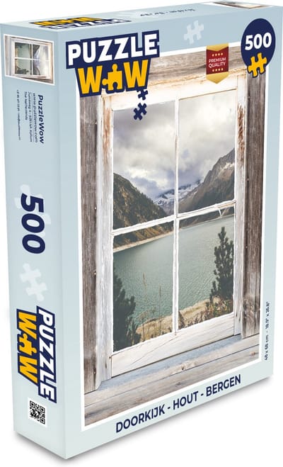 Puzzel Doorkijk - Hout - Bergen - Legpuzzel - Puzzel 500 stukjes