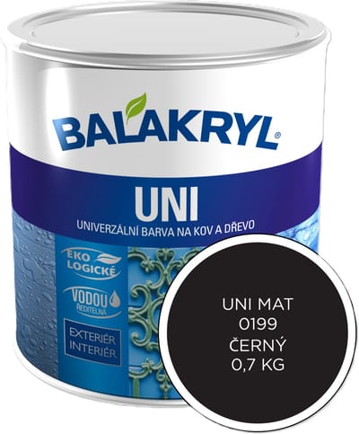 Balakryl UNI MAT 0,7kg, 0199 zwart