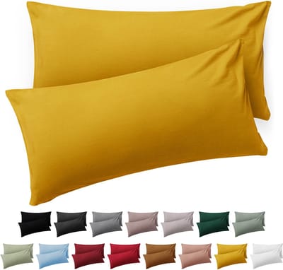 Blumtal Kussensloop Microvezel Kussenhoes 40 x 70 cm - Spicy Mustard - Set van 2