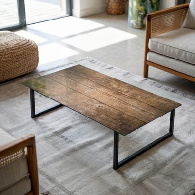 Coloray Tafelblad - Tafelblad Van Glas - 100x50 cm - Bruin - Rechthoek Glazen Tafelblad - Salontafel Blad - Gehard Glas Tafelblad - Glazen Blad - Tafelblad Van Gehard Glas woonkamerdecoratie