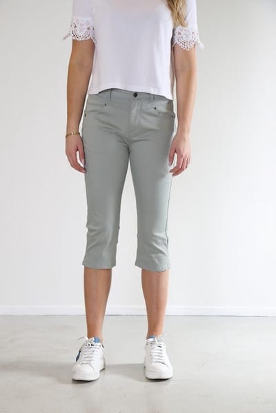 New Star dames capri broek - Capri broek twill - licht groen - Orlando - L19 - maat 40