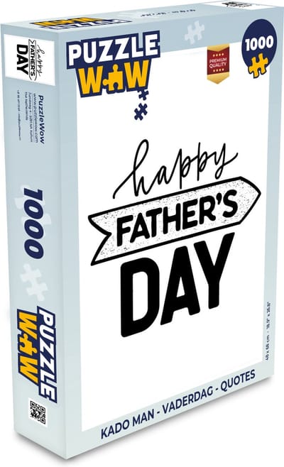 Puzzel Spreuken - Happy Father's Day - Quotes - Vader - Legpuzzel - Puzzel 1000 stukjes volwassenen - Vaderdag cadeautje - Cadeau voor vader en papa