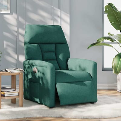 vidaXL - Fauteuil - verstelbaar - elektrisch - stof - donkergroen