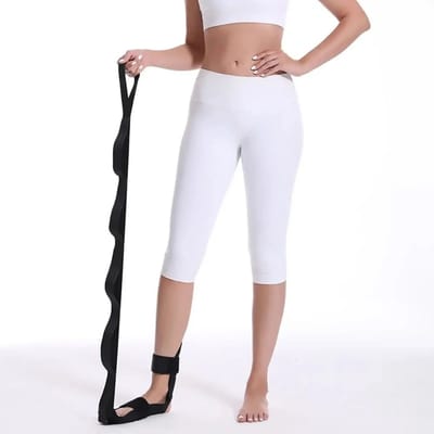 Yoga Stretch Riem Serie – Verstelbare Stretchband – 7-standen – Zwart