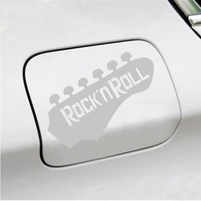 Bumpersticker - Rock N Roll - 10,7 X 14,8 - Licht Grijs