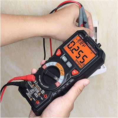 Digitale Multimeter - Meetinstrument Tester - Elektrische Metingen - Automatische Bereikinstelling - 4000 Counts - Zwart Geel