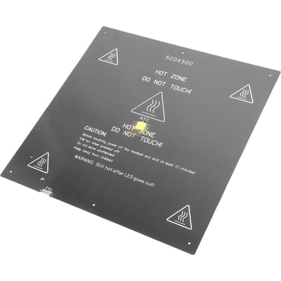 Lit chauffant pour imprimante 3D 24 V 350 W en alliage d'aluminium haute puissance 500 x 500 mm Plate-forme de lit chauffant pour imprimante 3D