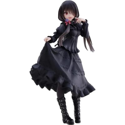 18CM DATE A LIVE Tokisaki Kurumi Figurine Anime Mignonne Modèle Fille Jouet PVC Robe Noire Déguisement Modèle Debout Ornement Intérieur de Voiture No box black